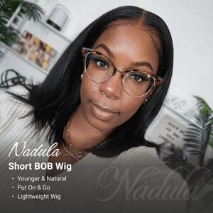 6x4.75 Parting Space Pre-Cut Lace Front Bob Wig - 1b